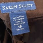 Karen Scott  Brown Belted Shorts Size‎ 16 Photo 4