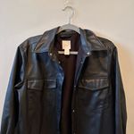 H&M Black Leather-Style Jacket Photo 1