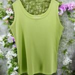 Misook Vintage Y2K  Brat Green Lightweight Coastal Summer Tank Women’s Size S Photo 0
