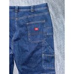Dickies  Women's Carpenter Short Blue Denim Relaxed Pocket Hammer Loop Sz 18‎ Photo 2