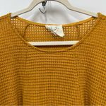 Fantastic Fawn Oversized Mustard Yellow Blouse size Medium long sleeve waffle knit Photo 3