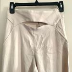 ZARA Full Length Trousers with Cutout Opening in Ecru Off White Photo 6