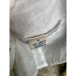 Old Navy  100% Linen Blouse Sleeveless Preppy Resort Speing Summer Embroidered Photo 5