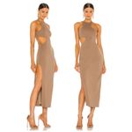 Michael Costello x REVOLVE Rylan Midi Dress Size Small Tan Photo 4