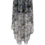 ZARA  Sleeveless Chiffon Floral High Low A-Line Maxi Sundress Dress M Grey Pink Photo 8