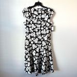 Tommy Hilfiger  Floral Knit Fit & Flare Midi Dress Black Multi 10 Photo 2