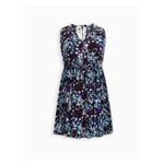 Torrid  Mini‎ Ruffle Trim Dress Chiffon Floral Multi-Color Plus Size 1X NWT Photo 3