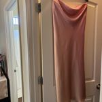 ZARA Satin Midi Dress (pink & yellow) Photo 3