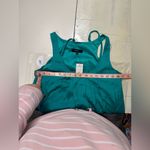 EXPRESS  Sleeveless Green Ombré Bubble Shift Dress Silk Spandex Size Small New Photo 2