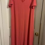 Zenana Outfitters Brick Red V-Neck Maxi Dress Photo 1