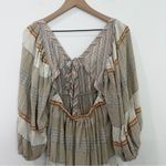 Free People  Cozy Striped Mini Dress in Ivory Combo Size Small Photo 6