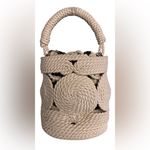 ZARA woven raffia bucket bag with top handle Photo 1