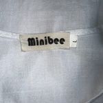 Minibee White Linen Floral Embroidered Midi Dress L | Boho Cottagecore Lagenlook Size L Photo 5