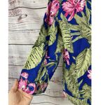 Chico's 1 Tahiti Tropis Linen Jacket Women M Button Front Side Pocket Long Sleeve Photo 4