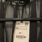 ZARA METALLIC THREAD SHEER CROP TOP in Black Gold, Size XS, NWT Photo 8