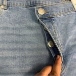 Eloquii  | Light Blue Overlap Jean Shorts for Women Photo 2