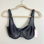 Thirdlove NWT Unlined Modern Mesh Scoop Bra in Gray Size 32F/32DDD Underwire Photo 3