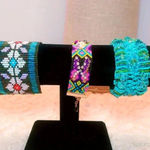 BEADED STRETCHY BELT WAISTBAND Blue Photo 7