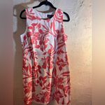 Floral Coral and White Dress Harper 241 tropical floral sheath classic summer Size 10 Photo 0