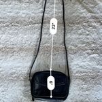 Fossil  Vtg 90's Black Leather Small Crossbody WALLET ID INSIDE Bag Tote Purse Photo 2