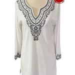 Karen Scott  White Stretch Shirt Women Top Size Medium NWT | 19-12 Photo 0