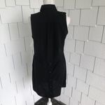 Haute Hippie  Women's Black Snap Button Pocket Sleeveless Shirt Dress sz XS Photo 5