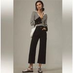 Maeve by Anthropologie The Colette Wide Leg Cropped Pants Black Size 29P Photo 1