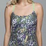 Lululemon [] Dancing Warrior Floral Sport Pistachio Workout Tank Built In Bra 4 Photo 0