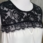 Luxology  White and Black Lace Blouse Small Photo 1