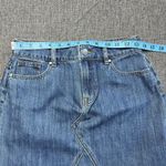 PacSun  Mini Jean Skirt Women's Size 25‎ Medium Wash Frayed Raw Hem Denim Photo 2