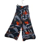 Patrons of Peace  Wide Leg Pants Palazzo Smocked Tie Front Flowy Womens M BOHO Photo 2