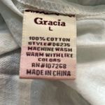 Gracia  sleeveless mini dress Polka dot pleated Blue & cream Lined Size L Lined Photo 13