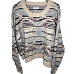 Lucky Brand Boho Aztec Southwest Print Pullover Crewneck Sweater Photo 0