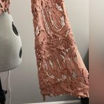 BANJUL 🌹NWT AKIRA  Turtleneck Mauve Lace Crop Top, Large Photo 2