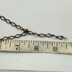 Boho Statement Necklace Bronze Chain Metal Mesh Crystal Beads Adjustable Brown Photo 3