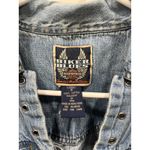 Biker Blues Harley Davidson Lace Up Denim Shirt Jacket Women's S Blue Photo 4