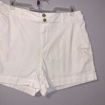 A New Day Stretch White High Rise Khaki Shorts Photo 2
