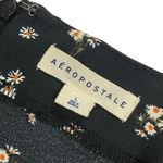 Aeropostale 100% Polyester Black Floral Mini Skirt Back Slit Women's Large Y2K Photo 6