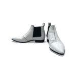 Gucci  Luxe Cordovan White Leather Buckle Ankle Boots Size 36 / 6 Photo 1