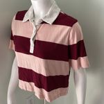 Marine layer  Striped Cropped Rugby Polo Photo 6