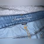 American Eagle Blue Distressed Shorts with Lace Details Size 8  Photo 3