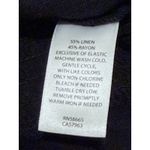 Abound  Black Linen Blend Button Front Cropped Vest Women's XL Photo 5