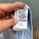 STAUD  Knack Pants Sky Micro Check Baby Blue Gingham S Photo 9