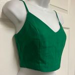 Lulus Out Tonight Emerald Green Lace Up Back Sleeveless V Neckline Crop Top Photo 5