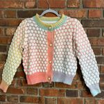 SheIn womens bubble knit ombre pastel cardigan sweater coquette girly pink S Photo 0