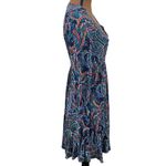 Maeve Anthropologie  maplewood oriental paisley print ruffled midi dress size XS Photo 4