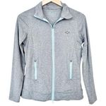 Peter Millar  Gray Blue Full Zip Golf Sweatshirt Sz S Photo 0