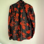 Tory Burch Top Women’s Bow Blouse Black & Red Paisley Print 100% Silk Top Sz 10 Photo 7