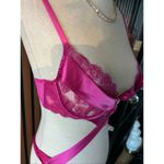 Victoria's Secret VICTORIA SECRET sz M TEDDY PINK SATIN LACE ONE PIECE V STRING VALENTINE NWT Photo 1
