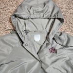 Empyre Clothing Women's Green Windbreaker Jacket Size Medium Hooded Button Down Photo 3